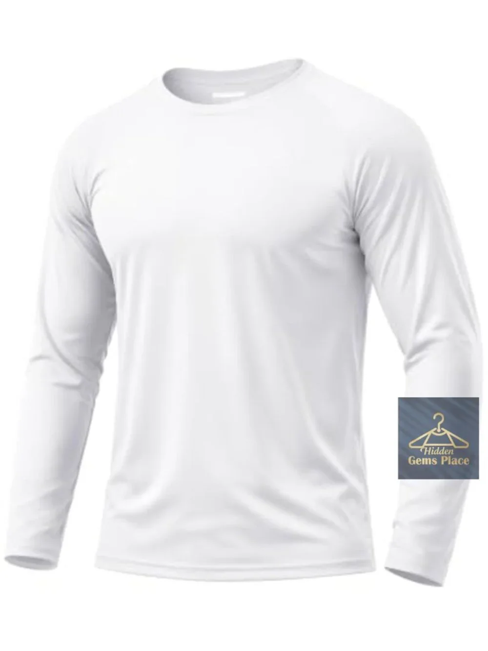 Men's UPF 50+ Long Sleeve Sun Protection Rash Guard Shirt Lightweight Quick Dry